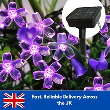 Solar Garden Flower String Lights – Waterproof Outdoor LED Fairy Garland