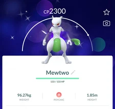 Shiny Shadow Mewtwo 100kStardust PTCs Read Description