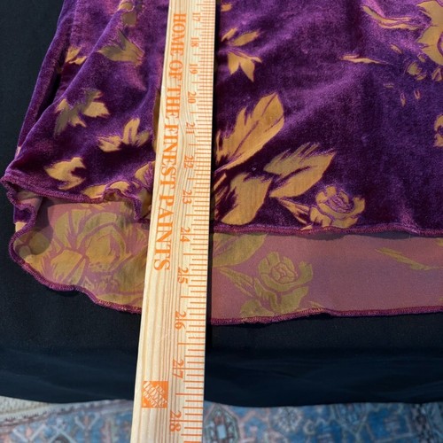 Johnny Was Women's Vida Purple Floral Burnout velvet silk blend blouse size xs - Picture 14 of 15