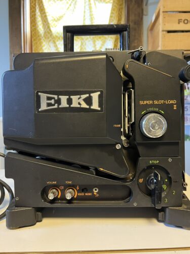 Vintage Eiki Super Slot Load II Projector Model# SL-0 With Power Cord And Cover