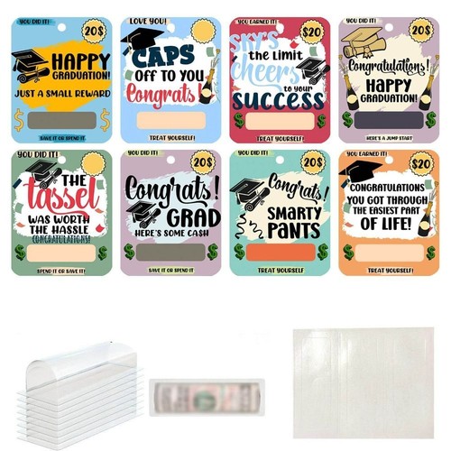 8pcs Classic Gold Black Gift Card Holder Paper Congratulations Notes Gift - Picture 7 of 22