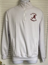 Colosseum Men's Alabama Crimson Tide /4 Zip Fleece Pullover, Small, Cotton Blend