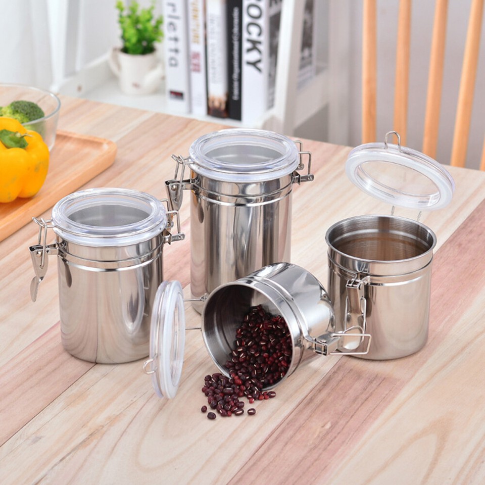 5 Inches Stainless Steel Sealed Food Storage Containers Airtight Cans