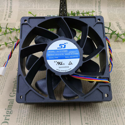 SJ SG121238BS 120 × 120 × 38 mm Antminer Cooling Fan 12V 2.7A S7 S9 D3- show