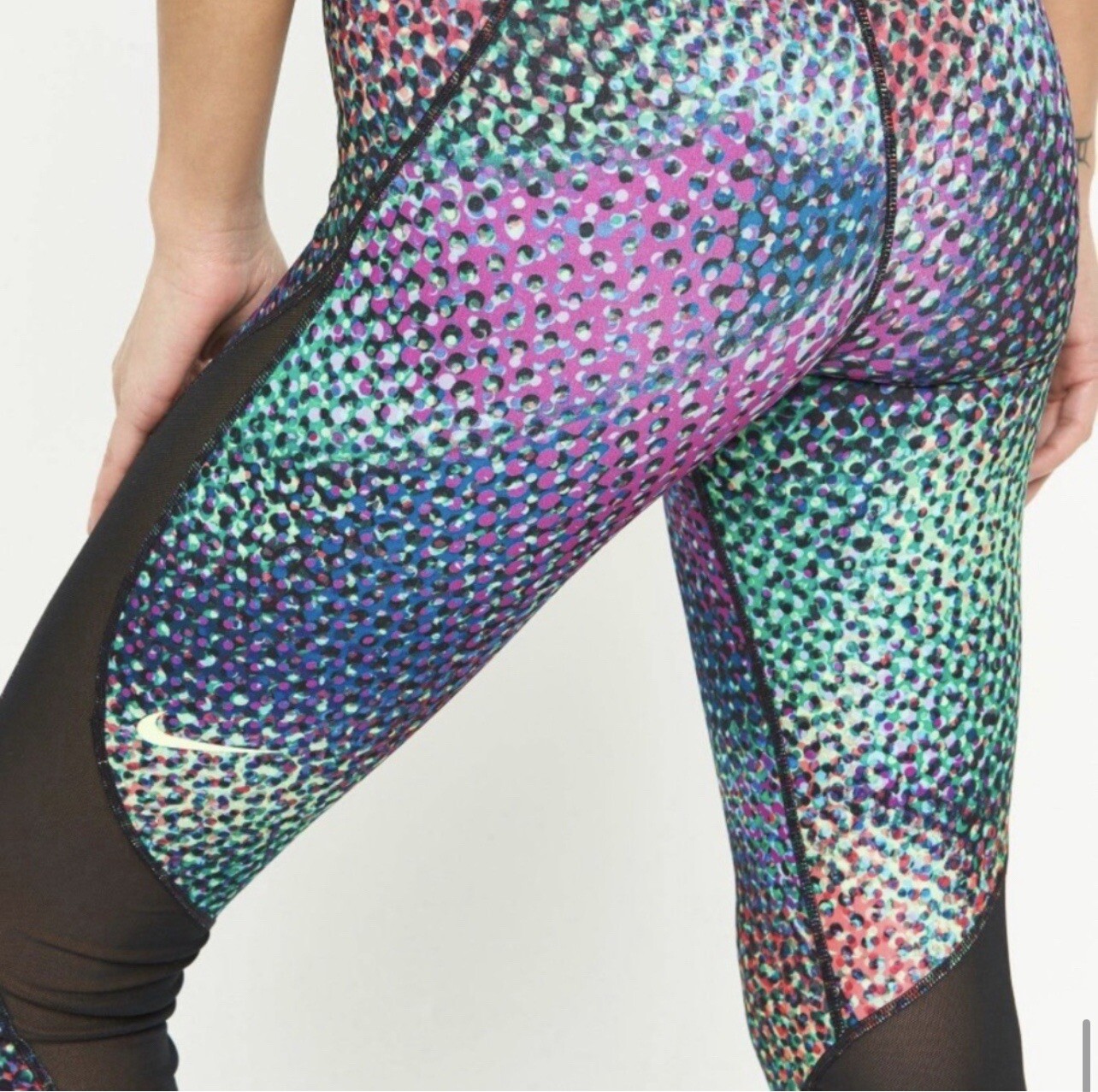 Nike Pro Hypercool Multicolor Print, Black Sheer … - image 3