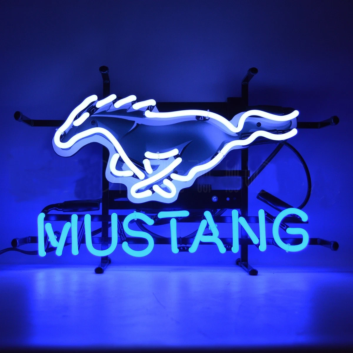 FORD MUSTANG NEON SIGN 17 W X 11 H X 6 D Gas Oil FORD NEONS FORD MUSTANG