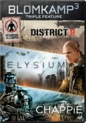 Blomkamp Triple Feature Chappie, District 9 & Elysium DVD3-Disc Set New Sealed 