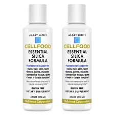 Cellfood Essential Silica Anti-Aging Formula 4 fl oz 2 Pack - Supports Health...