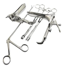 Gynecology Surgical Instruments Kit Sponge Forceps, Mithieu IUD 10" & L+M Graves