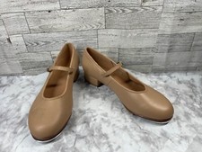 Bloch Tap Ballet Dance Shoes Women 7.5M Brown Leather Comfort Strap Flats