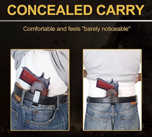 Brown Leather IWB Holster for Beretta Bobcat 21A (22/25)/Tomcat 3032 (32) Right - Picture 12 of 15