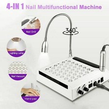 4 IN 1 Nail Art Drill Machine Drill Pen Nail Art Dust Collector LED Lamp 80W