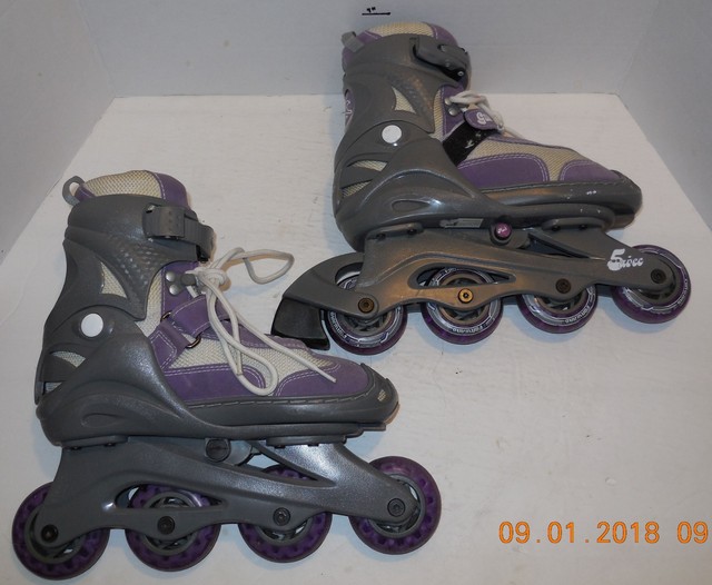 Glitter Roller Blades Inline Skates Youth Sizes 14 Purple Grey eBay