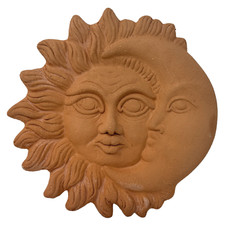 Toocook Sole e Luna in ceramica artigianale da parete arredo, decorazione casa