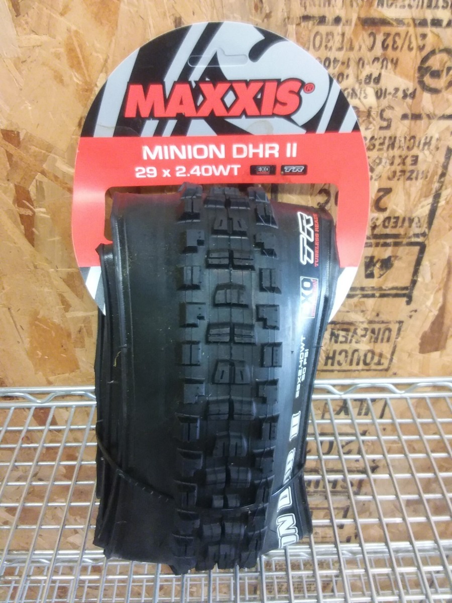 新品MAXXIS MinionDHR II 29×2.4EXO/TR 60TPI Maxxis Minion DHR II 29 x 2.4 EXO, TR Tubeless Ready, 60 TPI