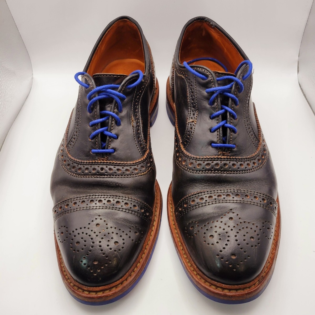 Allen Edmonds Strandmok Black Blue Chromexcel Oxfords, Men display picture 2