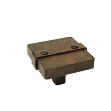 Brainerd 1.5" Rusted Iron Riveted Square Cabinet Knob P65177W-RI-C