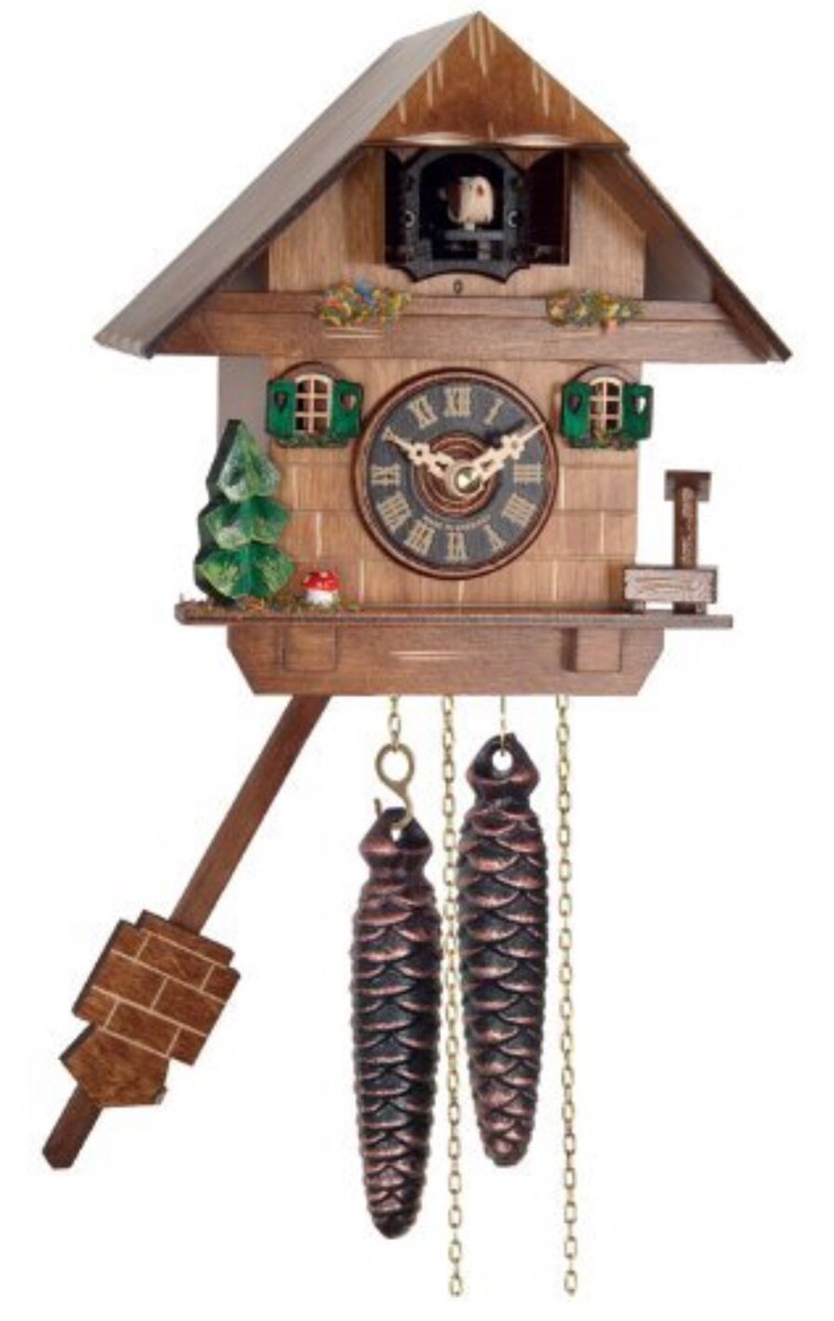 Coo Coo Battery Operated Cuckoo Clock Parts Vintage Battery Cuckoo