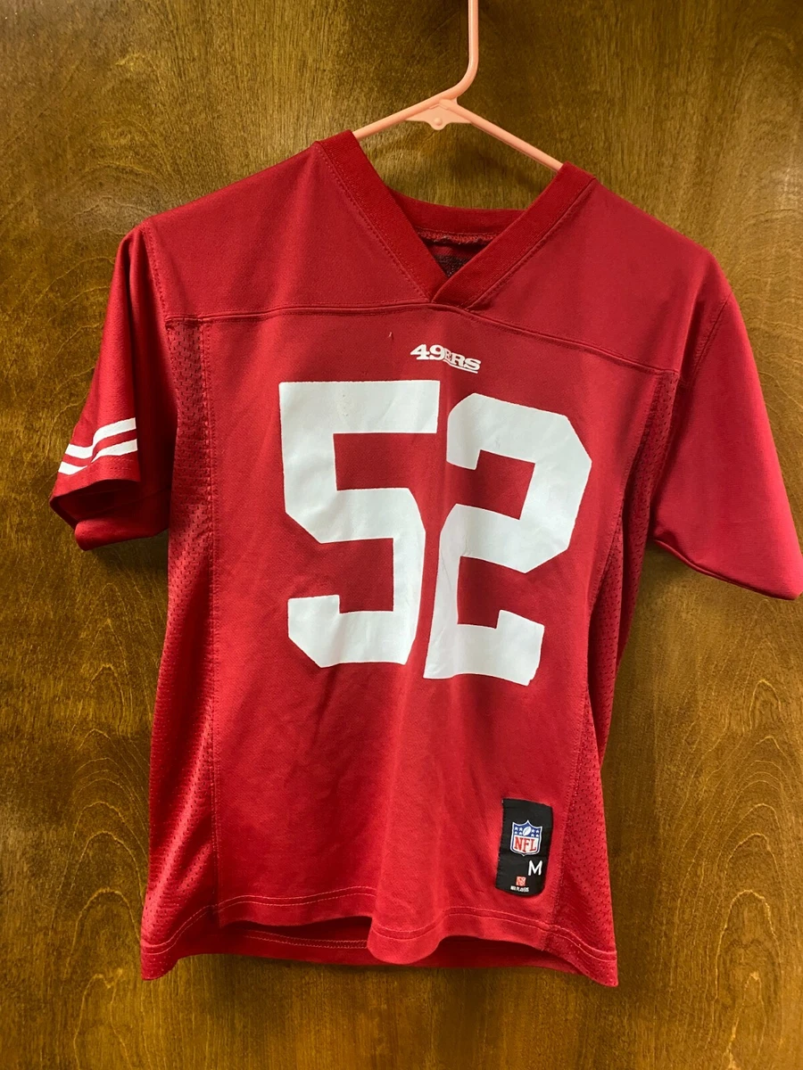 Previously owned 49er jersey number 52 WILLIS . Youth Medium 10 12