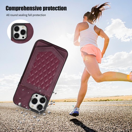 Für iPhone 6/7/8/XS/11/12/13/14/15 Umhängetasche Geldbörse Spiegel Ständer Handyhülle - Bild 54 von 66