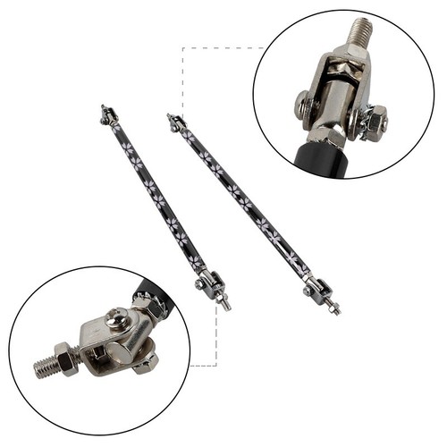 2X Sakura Adjustable Front Bumper Lip Splitter Spoiler Strut Rod Tie Support Bar - Picture 3 of 8