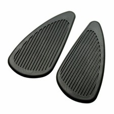 MOTO4U Motorcycle Fuel Tank Knee Pads - Black Rubber Tank Protectors Type B For Better Bike Grip