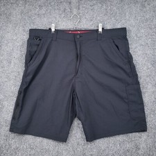 Wrangler Cargo Shorts Mens 40 Black Nylon Stretch Lightweight Hiking Tech