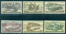 CZECHOSLOVAKIA SCOTT #'s 890-895 SET, AUTOMOBILES, MINT, NO GUM, GREAT PRICE!