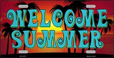 Welcome Summer Novelty Metal License Plate Tag LP13773