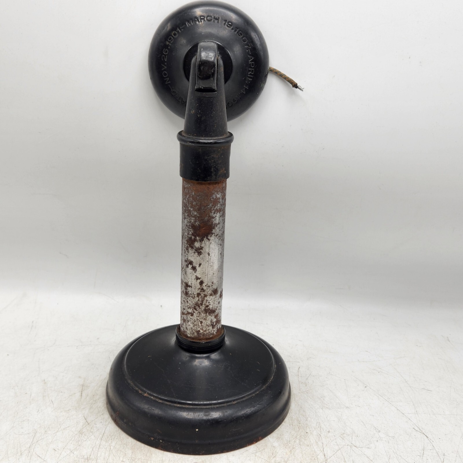 Antique Pat.1908 Kellogg Candlestick Phone Base Neck & Shell *Rough