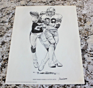 Vintage Dallas Cowboys Drew Pearson Makes a Clutch Catch Shell Oil 1981 Print
