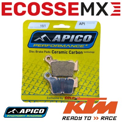 KTM XC-F450 APICO REAR BRAKE PADS 2006-2023 API 191 Apico/Gold Fren ...