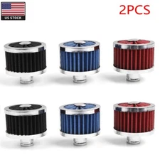 2PCS Black/Red/Blue 1"Extra Flow Breather 1" Push In Vent Filter for Valve Cover