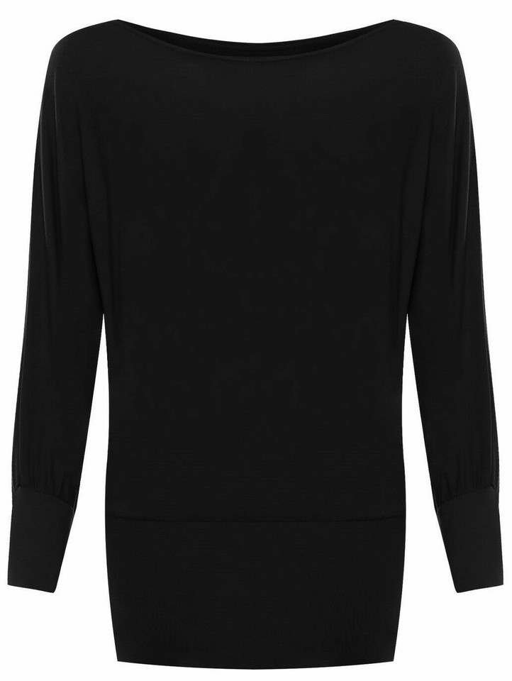 Shop Plus Size Batwing Natural Jumper In Black | Taking Shape CA