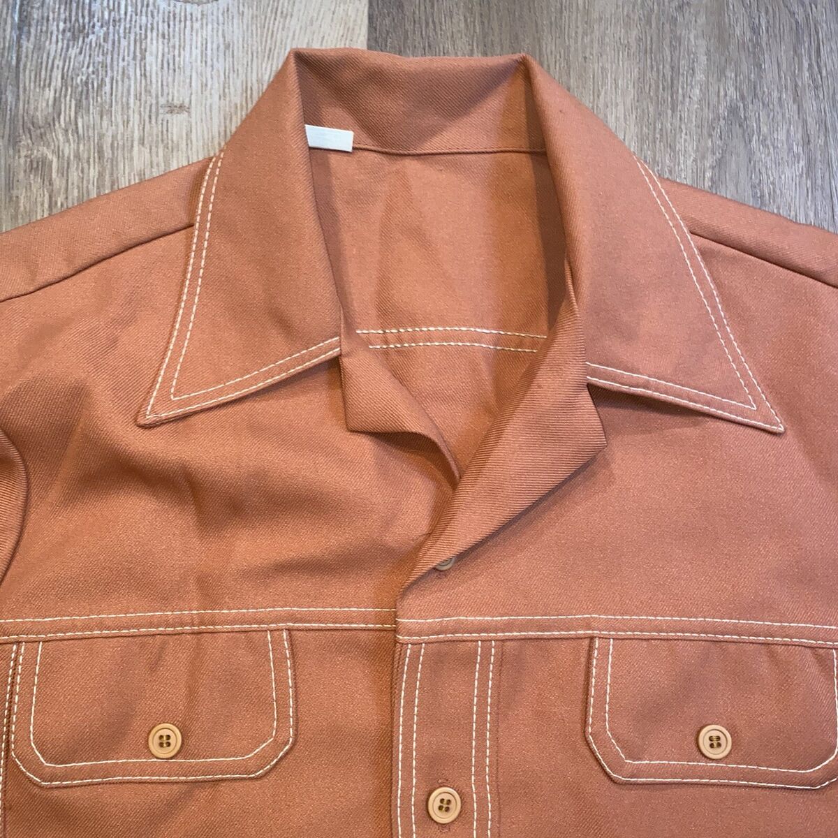 Vintage 60s 70s Leisure Jacket Polyester Coat Disco Burnt Vintage 60s 70s Leisure Jacket Polyester Coat Disco Burnt