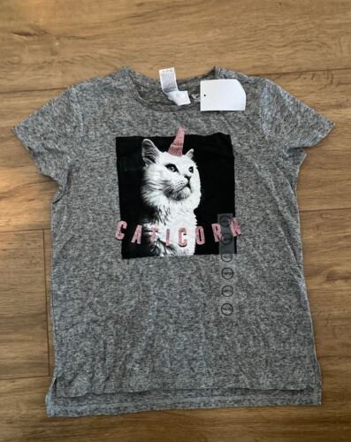 NEU C&A T-Shirt mit Katze, Gr. 146/152 - Bild 1 von 2