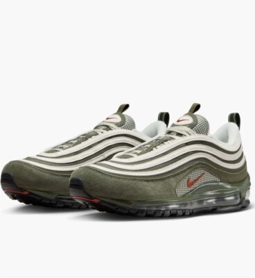 Nike Air Max 97 SE Sneaker - FB9619-001 - Phantom/ Orange/ Khaki - Mens 10US
