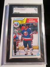 1983 BUTCH GORING O PEE CHEE HOCKEY CARD #7 SGC GRADED 84 NM 7