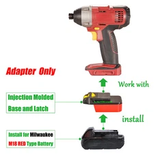 1x Adapter for CHICAGO ELECTRIC 18V Tool To Use for Milwaukee M18 Li-lon Battery
