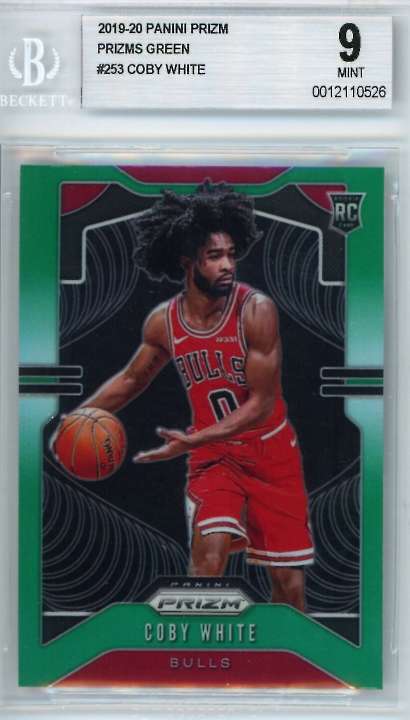 2019 PANINI RPIZM #253 COBY WHITE GREEN PRIZM ROOKIE BGS 9 MINT