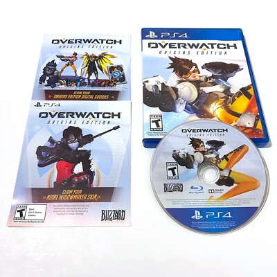 Overwatch Origins Edition (PS4, 2016) w/ UNUSED Noire Widowmaker Skin Code READ