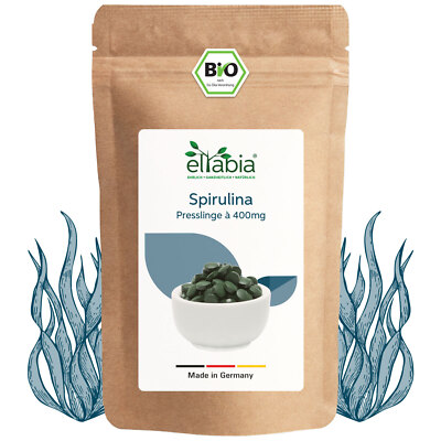 Bio Spirulina Tabletten 400mg Presslinge | Premium Rohkost Qualität | Vegan