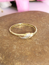Bezaubernder Ring Gold 333, edles Design, besetzt mit Diamant, 17,5mm