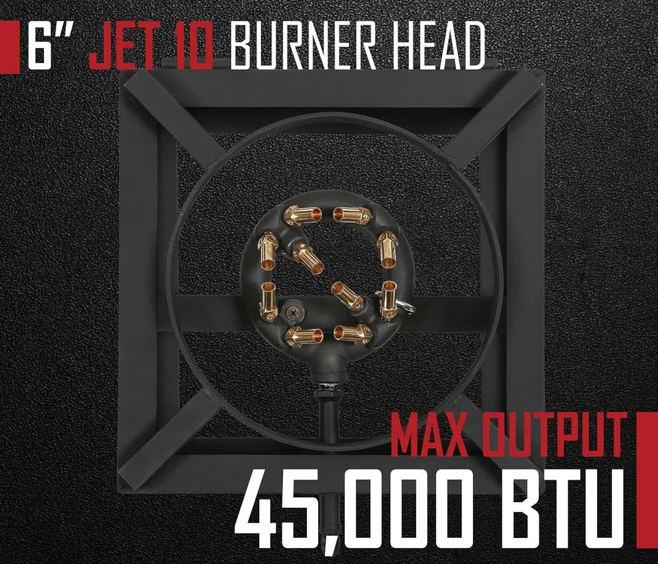 CONCORD The Wok Block 12" queimador externo de propano único com anel Wok embutido - Imagem 2 de 4