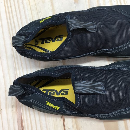 Teva Shoes Mens 7 Nilch Athletic Watersports Slip Ons 4300 Black Mesh Flats - Picture 9 of 17