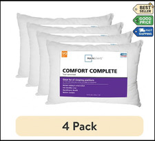 4 Pack Comfort Complete Bed Pillow Standard Queen Soft Sleeping Pillows