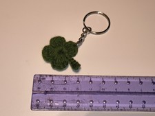 Kleeblatt Schlüsselanhänger Häkel Amigurum...