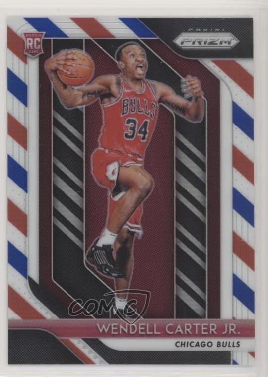 2018-19 Panini Prizm Red White & Blue Prizm Wendell Carter Jr #80 1t6s