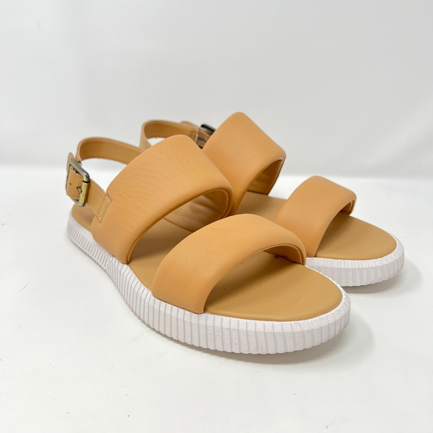 APL Sorel Ona Streetworks Go‐To Tan pelle slingback sandalo piatto donna 9