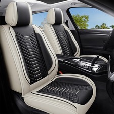 Universal Pu Leather Car Seat Covers 5-seat Full Set Protector For Most Vehicles
